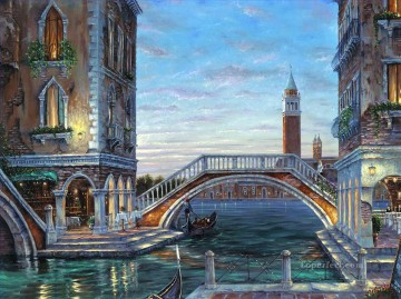 ベネチアの夜 ロバート F の街並み Oil Paintings